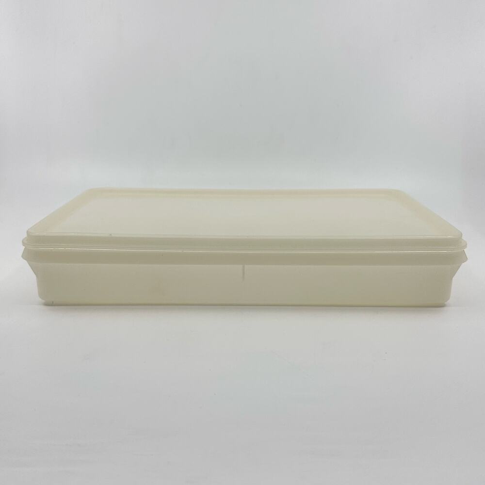 Tupperware Cheese & Cracker Container Rectangular Clear Set Kitchenware Storage - Picture 9 of 12